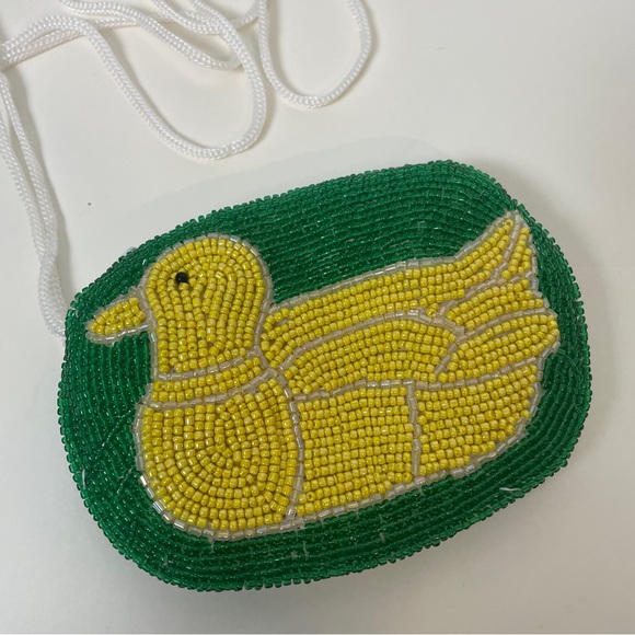 Sakura Purse Handbags - Beaded Duck Mini Coin Purse